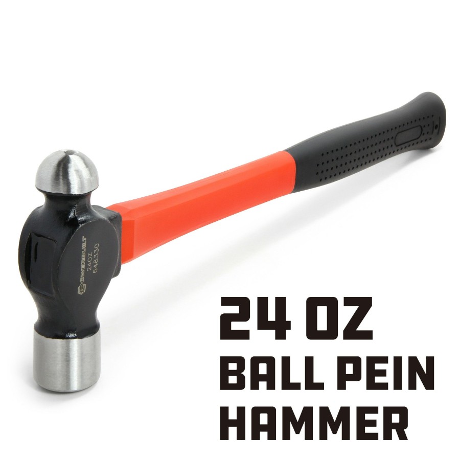 Tools Powerbuilt | Powerbuilt 24 Ounce Ball Peen Hammer 648330