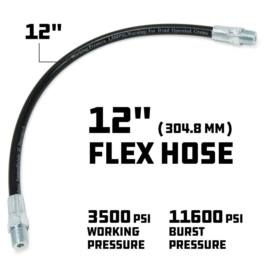 Tools Powerbuilt | Powerbuilt 12 In. Grease Gun Flex Hose 648757