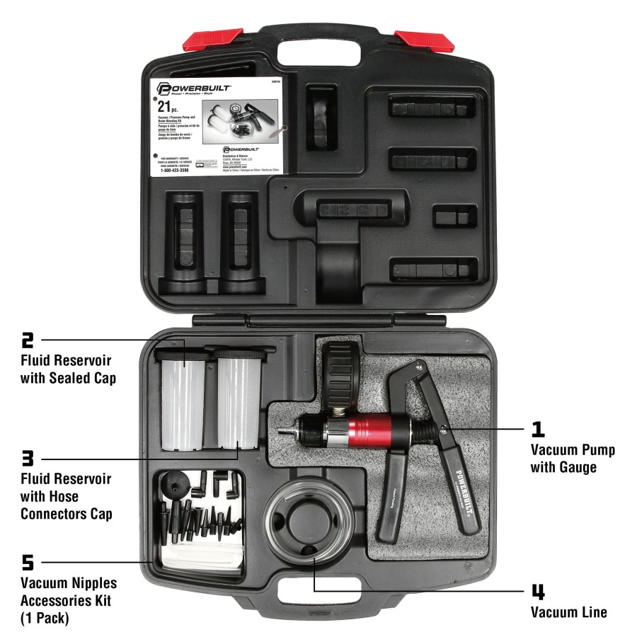 Tools Powerbuilt | Powerbuilt 21 Piece Vacuum Pump Kit 648744