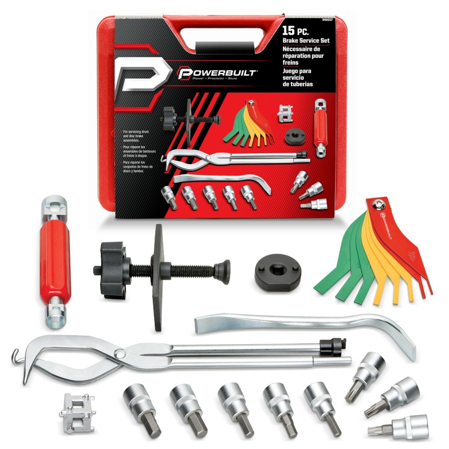 Tools Powerbuilt | Powerbuilt 15 Piece Brake Service Kit 948007