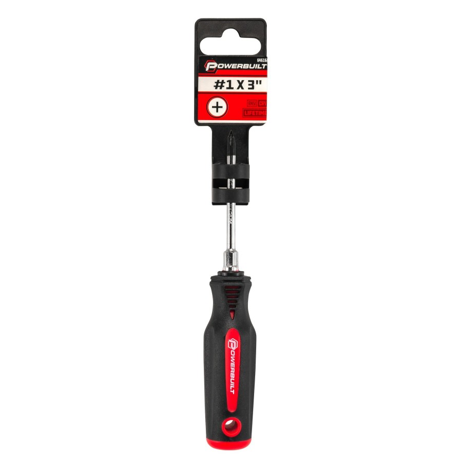 Tools Powerbuilt | Powerbuilt #1 X 3 Inch Phillips Screwdriver With Double Injection Handle 646162