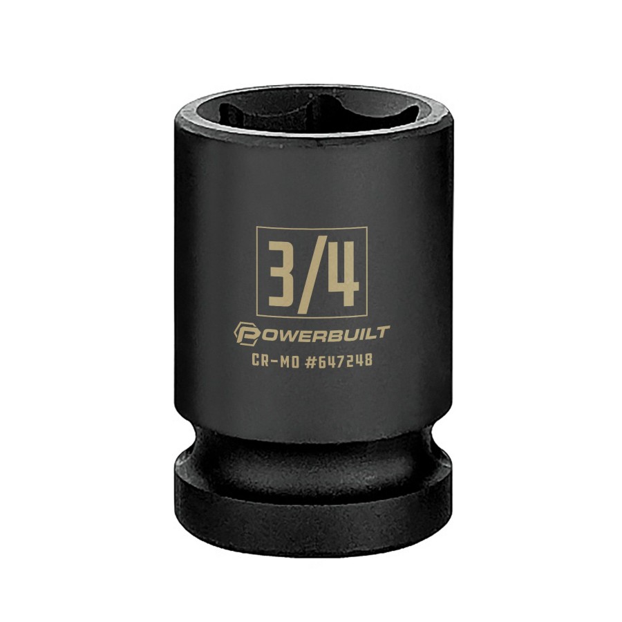 Tools Powerbuilt | Powerbuilt 3/8 In. Drive X 3/4 In. 6 Point Impact Socket 647248