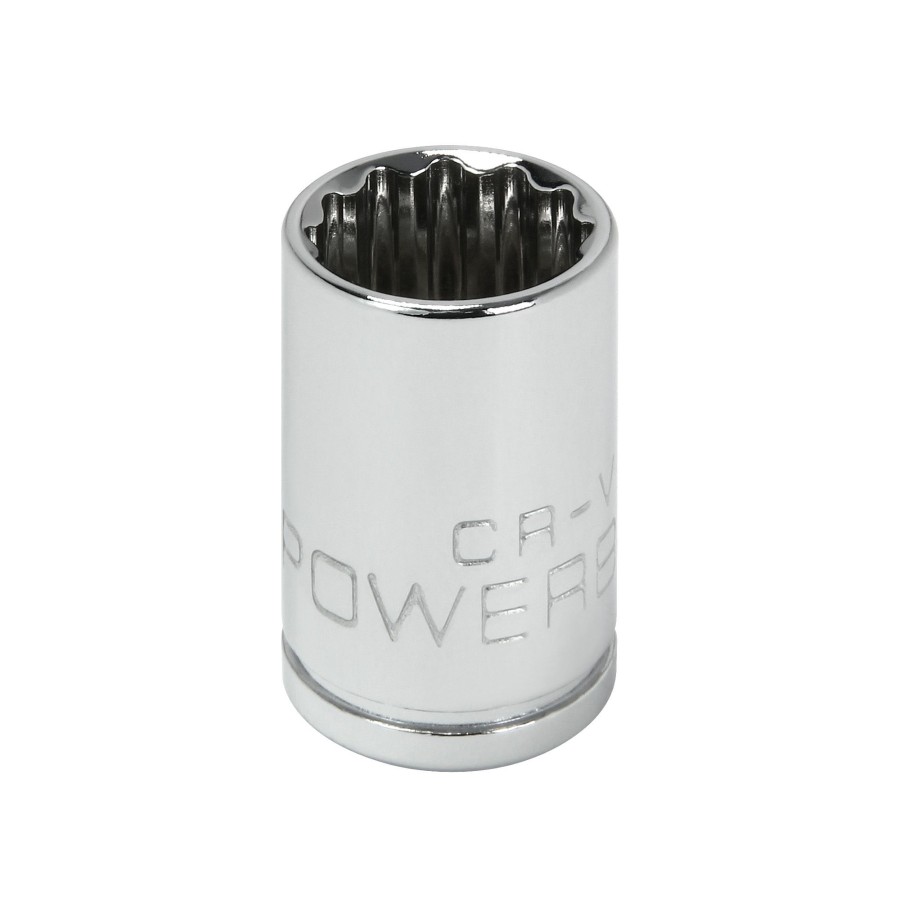 Tools Powerbuilt | Powerbuilt 3/8 Inch Drive X 1/2 Inch 12 Point Shallow Socket 641004