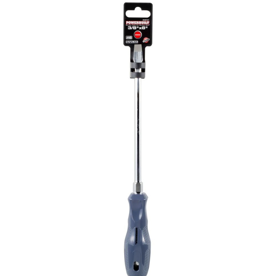 Tools Powerbuilt | Powerbuilt 3/8 X 8 Inch Slotted Screwdriver With Acetate Handle 646121