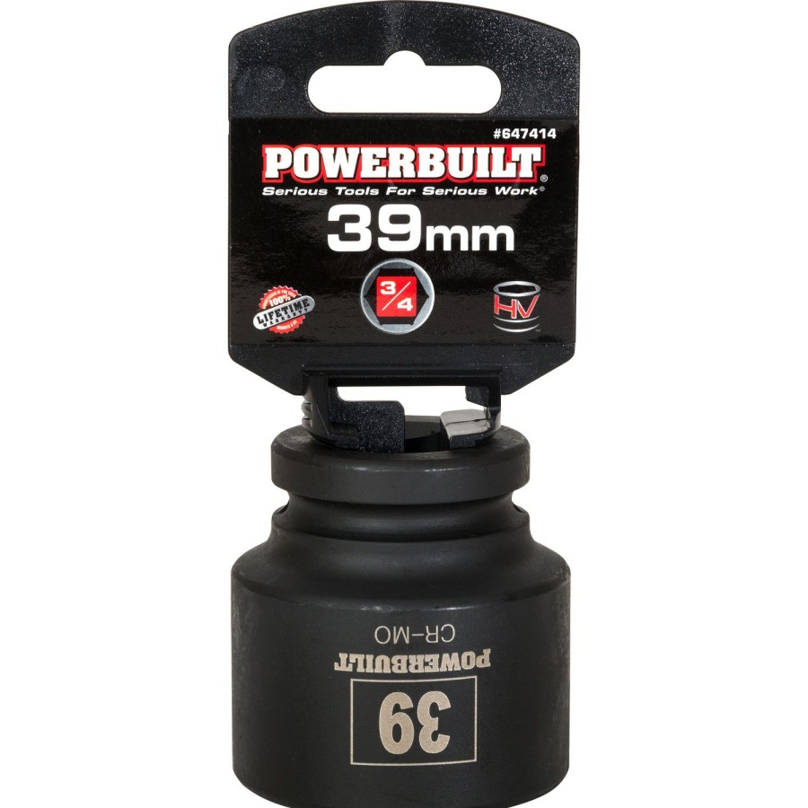 Tools Powerbuilt | Powerbuilt 3/4 Drive 6 Pt. Metric Impact Socket 39Mm 647414