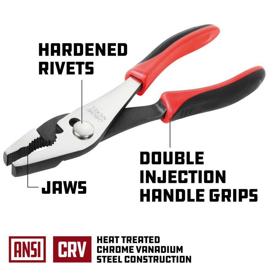 Tools Powerbuilt | Powerbuilt 8 Inch Slip Joint Pliers 640395