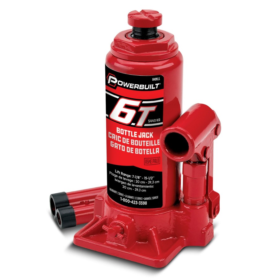 Tools Powerbuilt | Powerbuilt 6 Ton Bottle Jack 640911