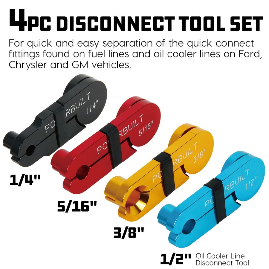 Tools Powerbuilt | Powerbuilt 4 Piece Disconnect Tool Set 641478