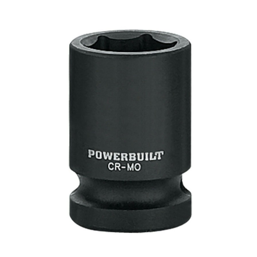 Tools Powerbuilt | Powerbuilt 1/2 Drive 6-Point 11/16 Sae Impact Socket Black