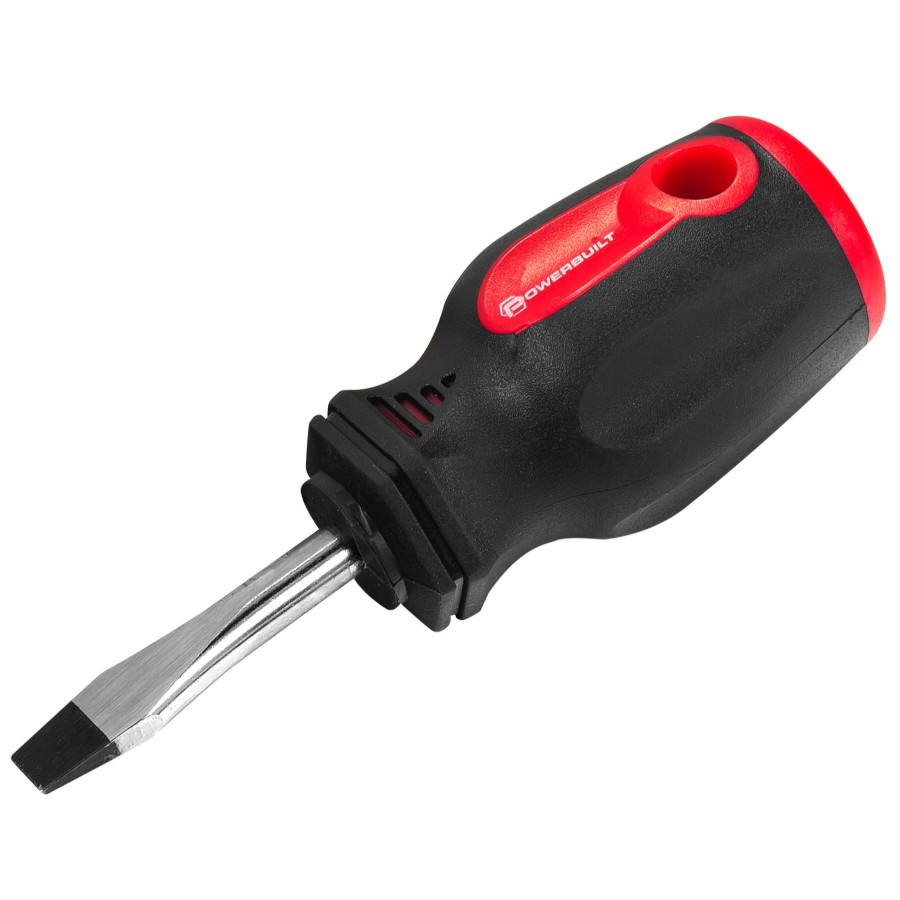 Tools Powerbuilt | Powerbuilt 1/4 Inch Slotted Screwdriver With Double Injection Handle 646170