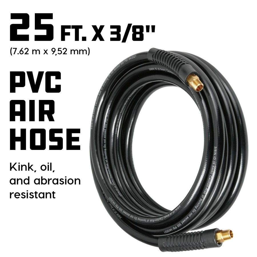 Tools Powerbuilt | Powerbuilt 25 Foot By 3/8 Inch Pvc Air Hose 642134