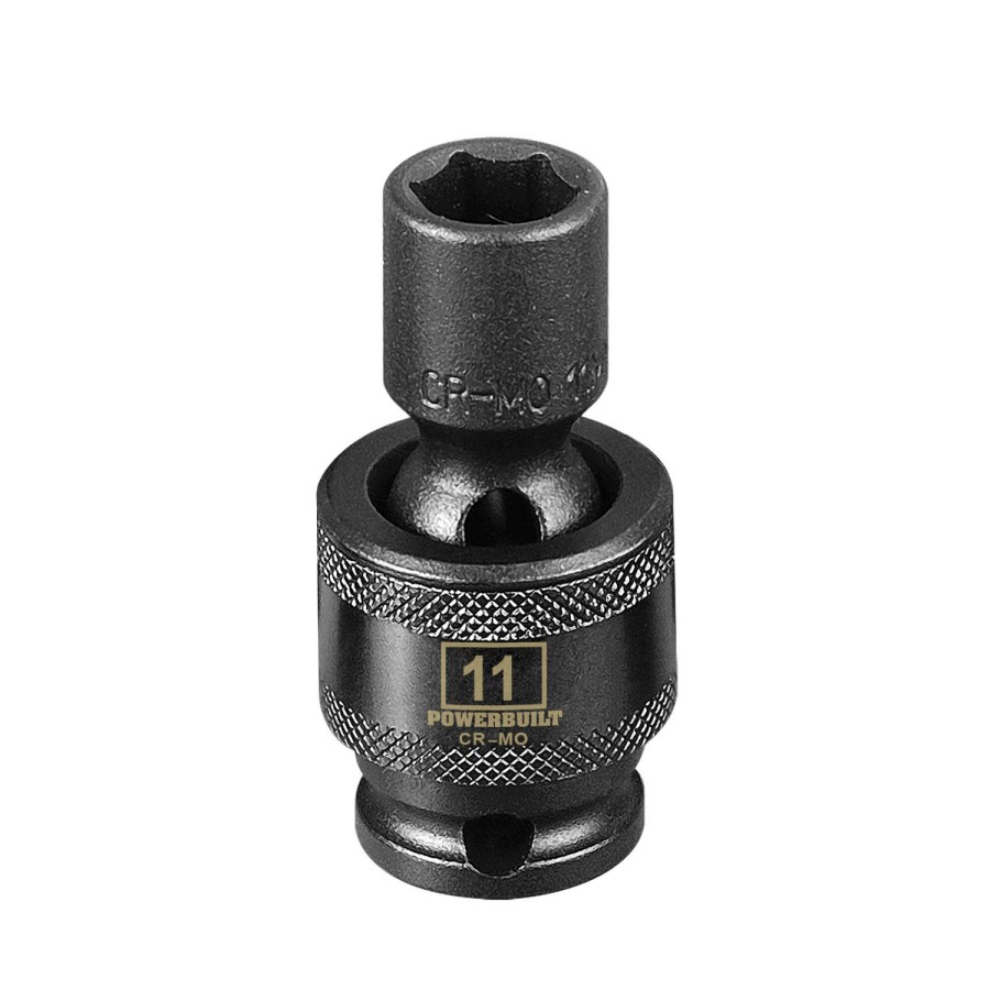 Tools Powerbuilt | Powerbuilt 3/8-Inch Drive 6 Point Metric Universal Impact Socket 11Mm 647224