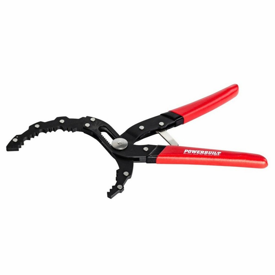 Tools Powerbuilt | Powerbuilt 942068 Self-Adjusting Oil Filter Pliers