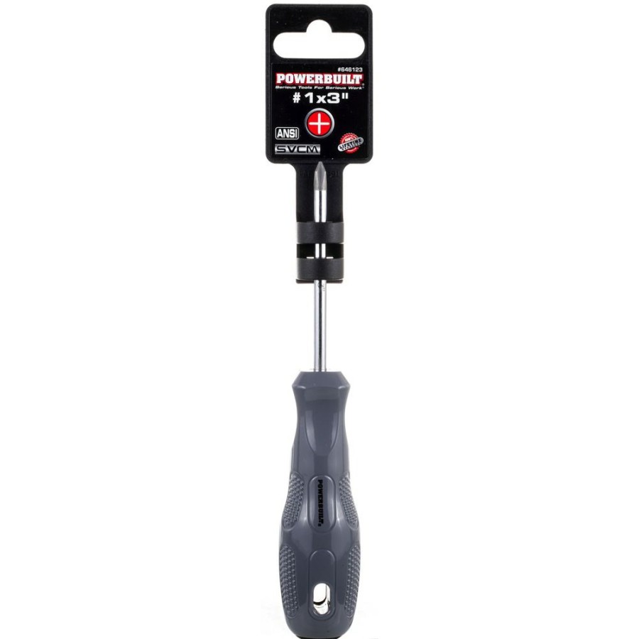 Tools Powerbuilt | Powerbuilt #1 X 3 Inch Phillips Screwdriver With Acetate Handle 646123