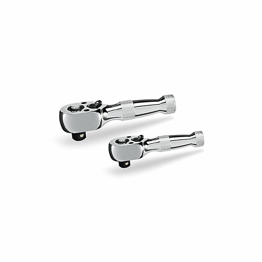 Tools Powerbuilt | Powerbuilt 2Pc. Stubby Ratchet Set