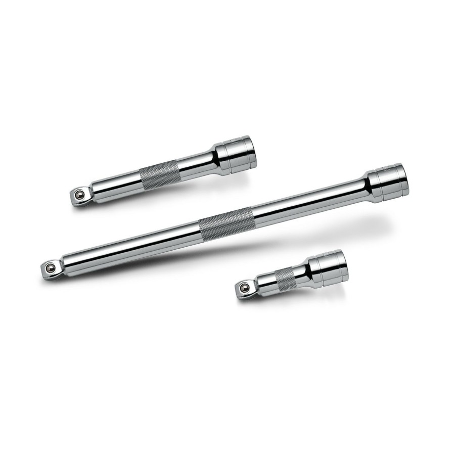 Tools Powerbuilt | Powerbuilt 3 Piece 1/2 Inch Drive Socket Extension Bar Set Wobble Tip 640856