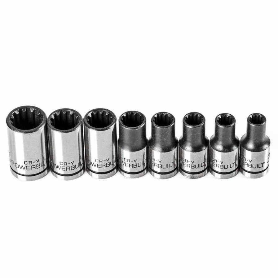 Tools Powerbuilt | Powerbuilt 8 Piece 1/4 Inch Drive Universal Socket Set With Tray 642053