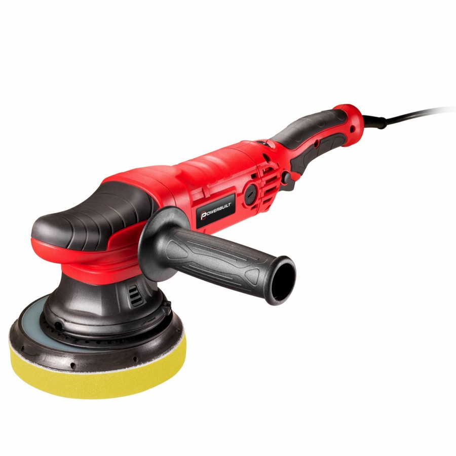 Tools Powerbuilt | Powerbuilt 6 Inch Dual Action Orbital Long Throw Polisher With Electronic Speed Control 240053