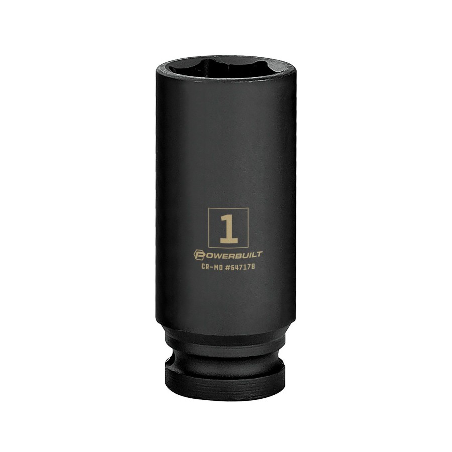 Tools Powerbuilt | Powerbuilt 1/2 Inch Drive X 1 Inch 6 Point Deep Impact Socket 647178