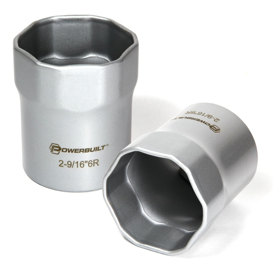 Tools Powerbuilt | Powerbuilt 2-9/16 Inch 6 Point Rounded Wheel Bearing Lock Nut Socket 647067