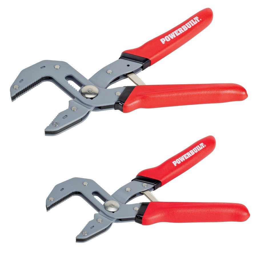 Tools Powerbuilt | Powerbuilt 2 Piece Self-Adjusting Power Grip Pliers Set 240320