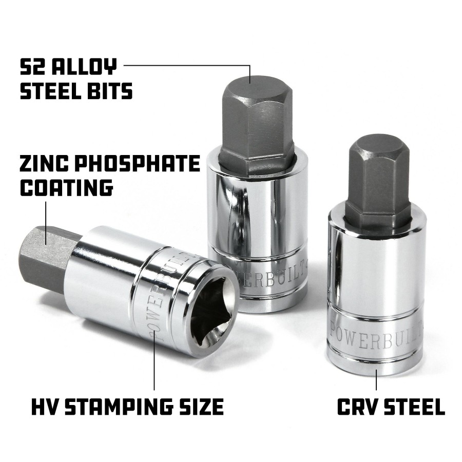 Tools Powerbuilt | Powerbuilt 1/2 Inch Drive X 12Mm Hex Bit Socket 642276