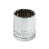 Tools Powerbuilt | Powerbuilt 1/2 Inch Drive X 1-1/16 Inch 12 Point Shallow Socket 642008