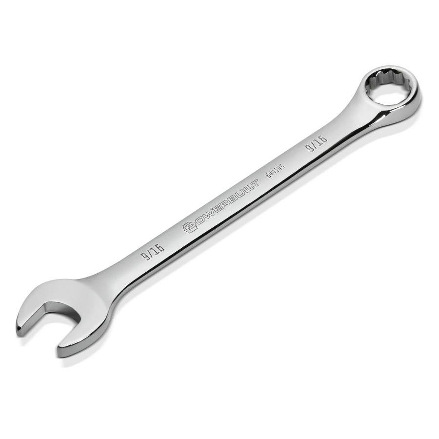 Tools Powerbuilt | Powerbuilt 9/16 Inch Fully Polished Sae Combination Wrench 644145