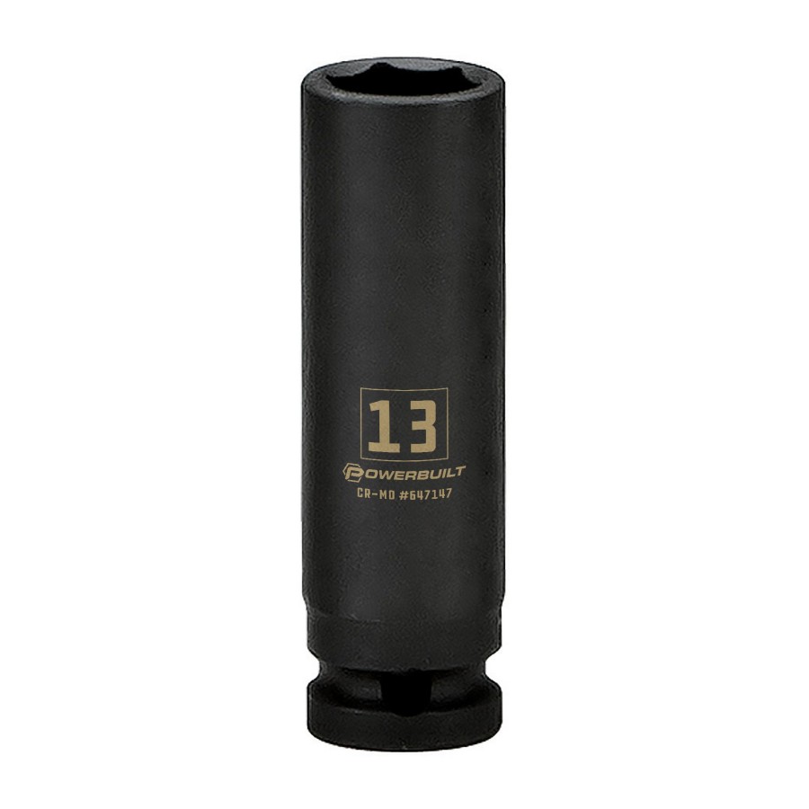 Tools Powerbuilt | Powerbuilt 3/8 In. Drive X 13 Mm 6 Point Deep Well Impact Socket 647147